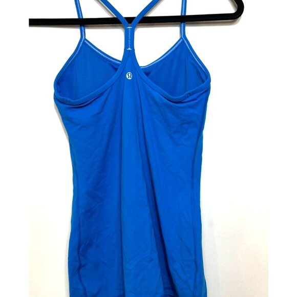 Lululemon Power Y Tank Pipe Dream Blue Size 6 Yoga Gym Athlete Train Pilates - Picture 4 of 8